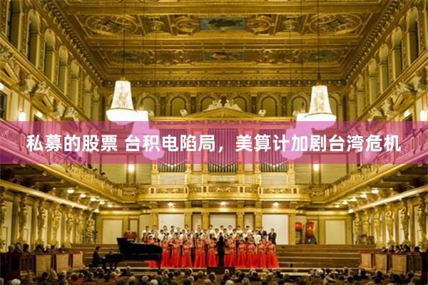 私募的股票 台积电陷局，美算计加剧台湾危机