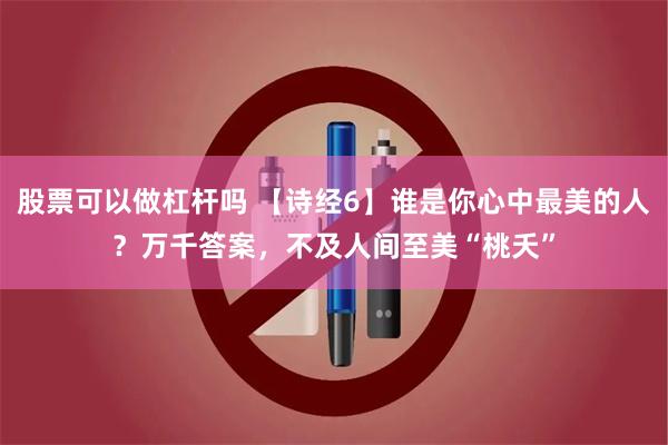 股票可以做杠杆吗 【诗经6】谁是你心中最美的人？万千答案，不及人间至美“桃夭”