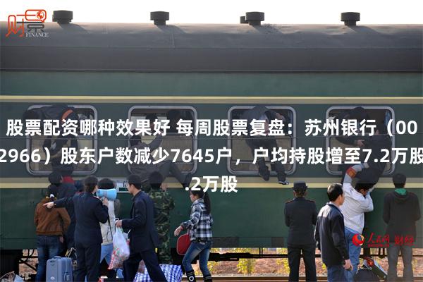 股票配资哪种效果好 每周股票复盘：苏州银行（002966）股东户数减少7645户，户均持股增至7.2万股