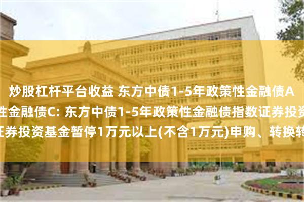 炒股杠杆平台收益 东方中债1-5年政策性金融债A,东方中债1-5年政策性金融债C: 东方中债1-5年政策性金融债指数证券投资基金暂停1万元以上(不含1万元)申购、转换转入、定期定额投资公告