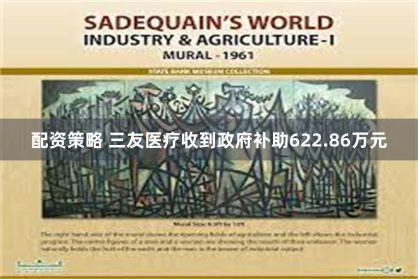 配资策略 三友医疗收到政府补助622.86万元