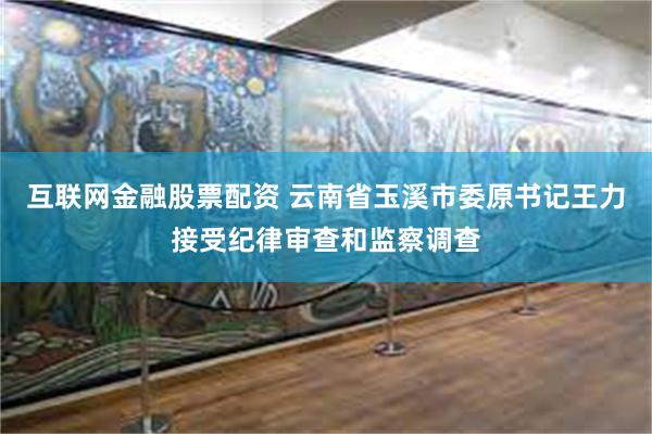 互联网金融股票配资 云南省玉溪市委原书记王力接受纪律审查和监察调查