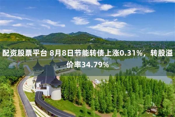 配资股票平台 8月8日节能转债上涨0.31%，转股溢价率34.79%
