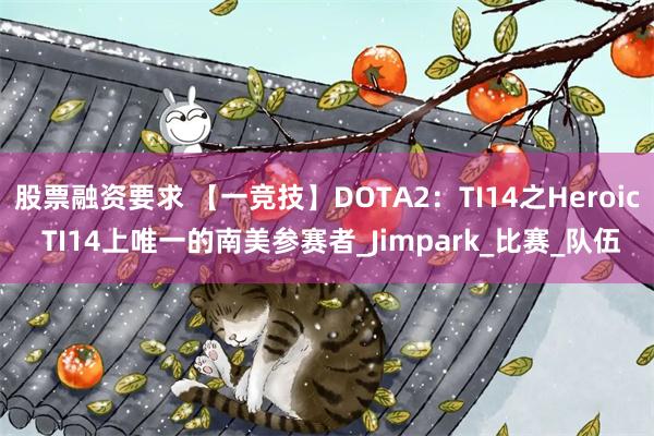 股票融资要求 【一竞技】DOTA2：TI14之Heroic TI14上唯一的南美参赛者_Jimpark_比赛_队伍
