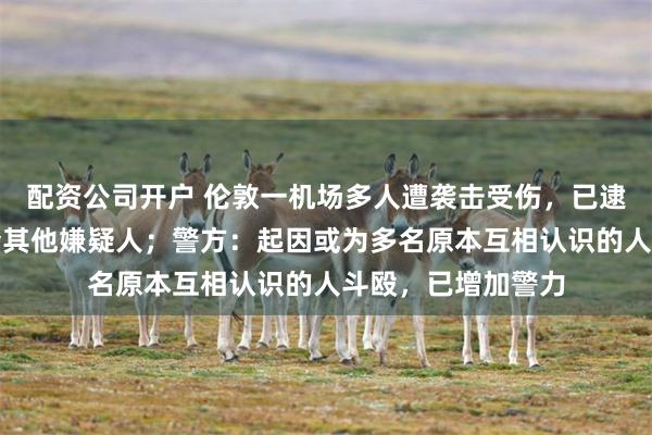 配资公司开户 伦敦一机场多人遭袭击受伤,已逮捕一人,正在追查其他嫌疑人;警方:起因或为多名原本互相认识的人斗殴,已增加警力